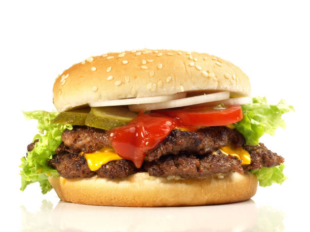 istock Double Hamburger - Fast Food isolated on white Background 1776254303