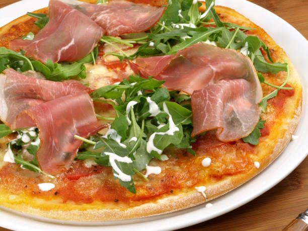 istock Pizza with Rocket Saled and Parma Ham - Fast Food 1776255903