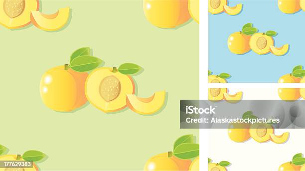 Motif Sans Couture Avec Les Abricots Vecteurs libres de droits et plus d'images vectorielles de Abricot - Abricot, Acide ascorbique, Aliment