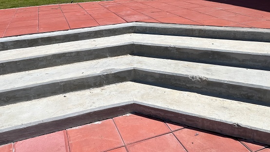 Steps at a modern architecture house