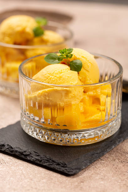 istock Natural mango ice cream in glass cremans 1776311080