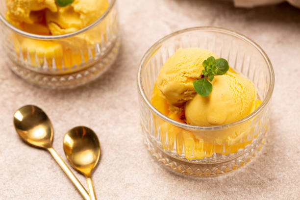 istock Natural mango ice cream in glass cremans 1776311081