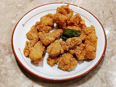 Fried chicken pieces in Taiwan Style