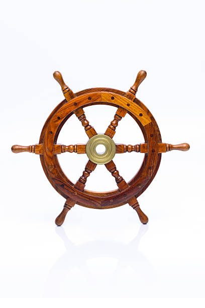istock Wooden ship steering wheel 177635098