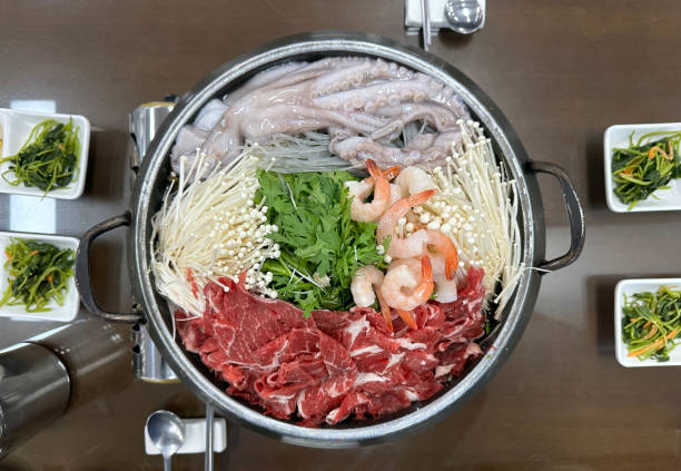 istock Korean food - Stir-fried Octopus, Beef and Mushroom Hot Pot 1776357219