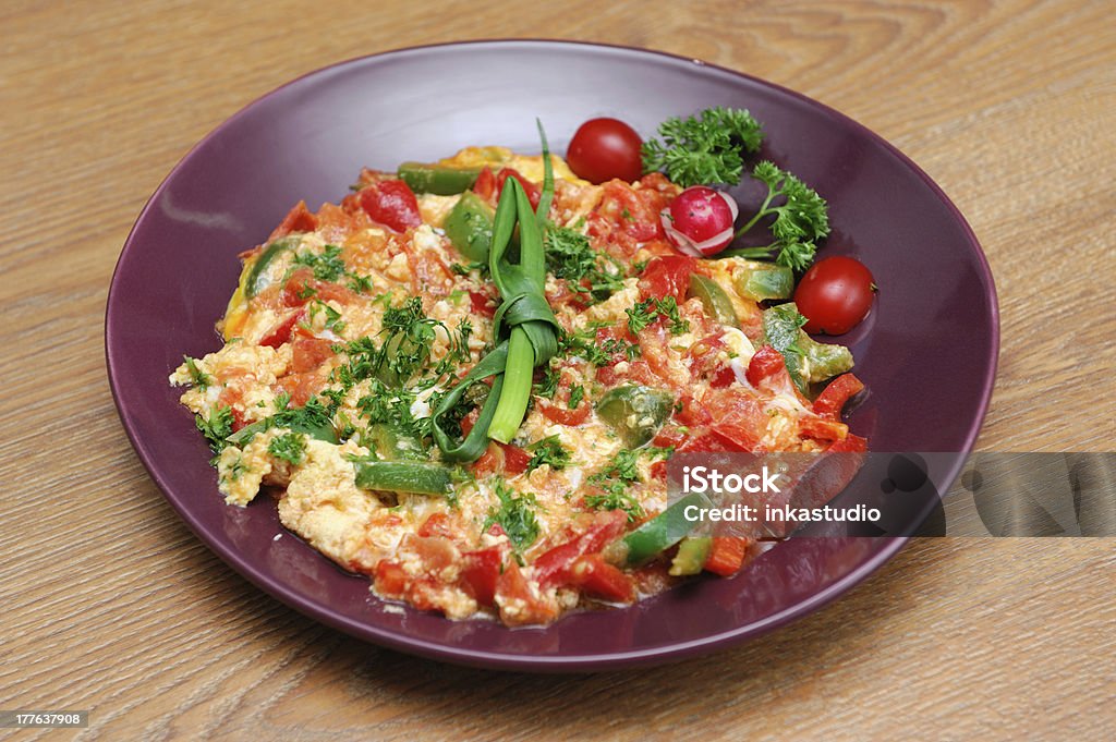 Food-Gericht mit Paprika und Kirschtomaten - Lizenzfrei Tomate Stock-Foto