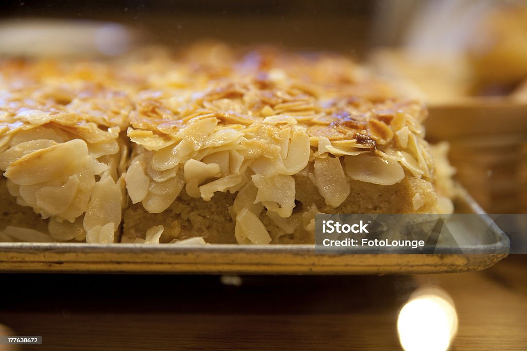 Butterkuchen Almond cake from the tray Almond Stock Photo