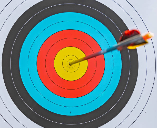 istock arrow shot in the center focus on target 1776387305