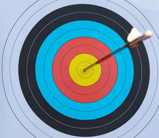 istock arrow shot in the center focus on target 1776387848