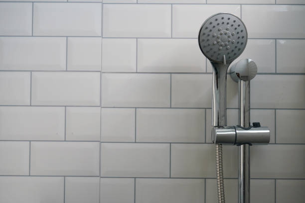 istock Shower water closeup  Shower head in bathroom 1776415078