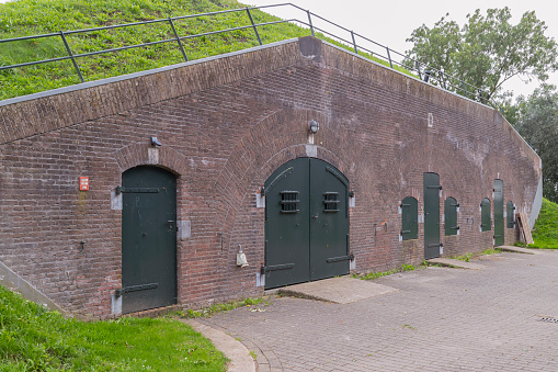 Bomb-proof building at the fort near the city of Culemborg in the Netherlands.