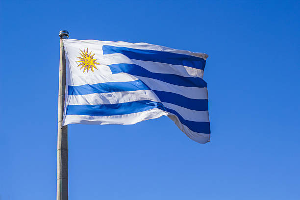 istock Flag of Uruguay waving in wind 177643368
