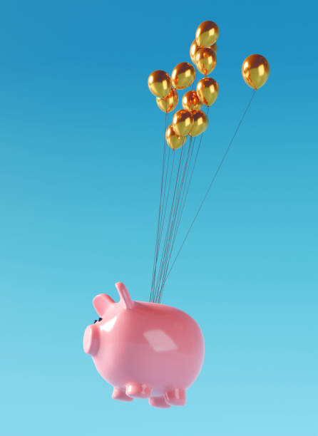 istock Piggy Bank's Balloon Flight: A Creative Spin on Saving Money Online 1776440866