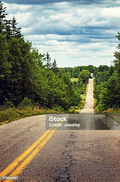 Strada Di Campagna - Fotografie stock e altre immagini di Albero - Albero, Ambientazione esterna, Asfalto