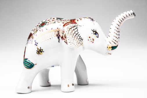 Bangkok, Thailand - July 30, 2013 : Beautiful elephant ceramic, product from Thailand.
