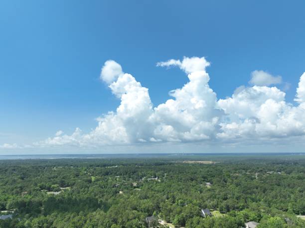 istock Clouds and panorama drone photography aerial view 1776478211