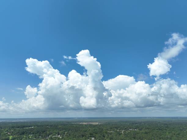 istock Clouds and panorama drone photography aerial view 1776478406