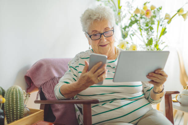 Senior woman at home