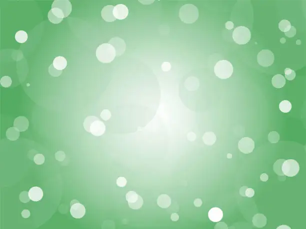 Vector illustration of Polka dot background with light snow pattern image_Christmas green