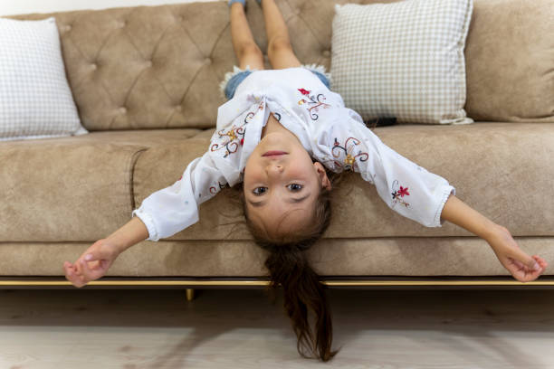 istock Portrait of a girl lying on a sofa. 1776524407