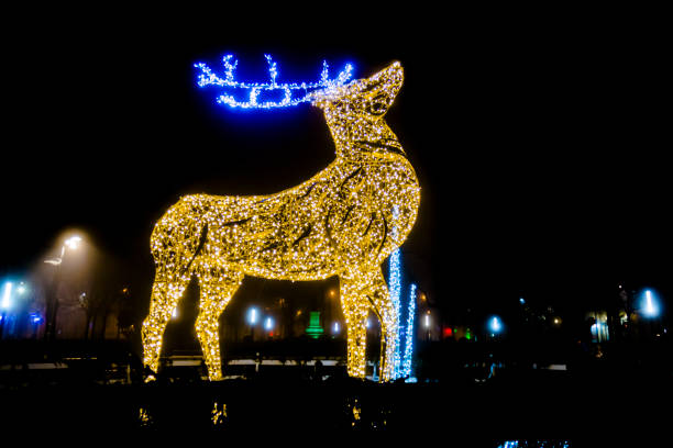 istock Large lighting deer in winter in Szeged, Hungary 1776529379