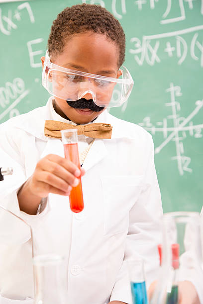 istock Education and Science:  Little boy playing scientist. 177653153