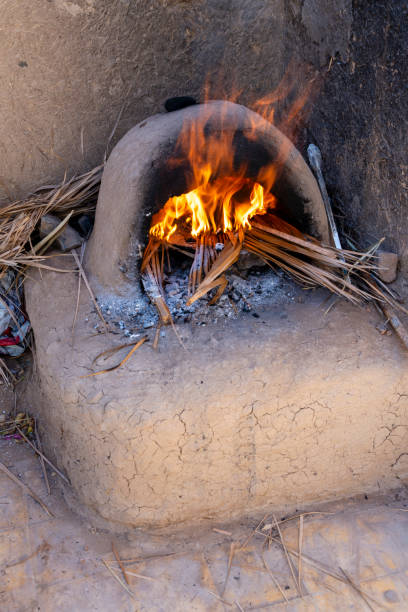 Traditional adobe oven, Morocco Traditional adobe oven, Morocco stove oven adobe outdoors stock pictures, royalty-free photos & images