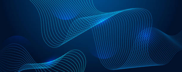 istock Modern futuristic science and technology of soundwave design. Abstract circle lines wave colorful purple and blue gradient isolated on dark black background 1776574791