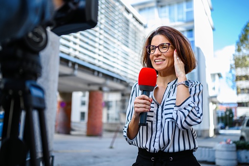 Skilled journalist delves into a captivating event interview.