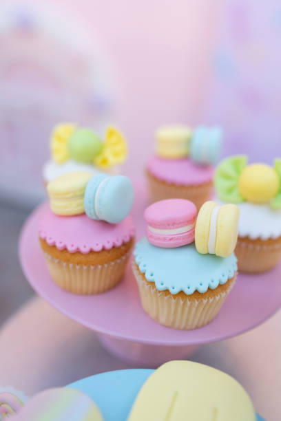 istock Colorful cape cakes with macarons and marshmallows 1776599213