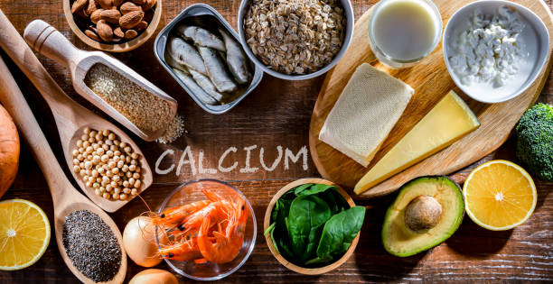 istock Composition with food products rich in calcium 1776647471