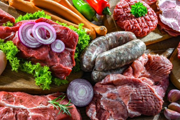 istock Composition with a variety of meat products 1776653316