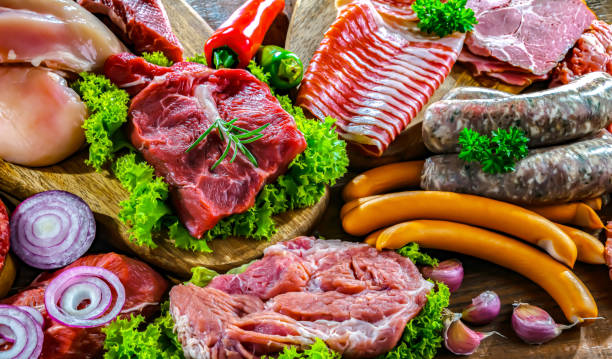 istock Composition with a variety of meat products 1776653846