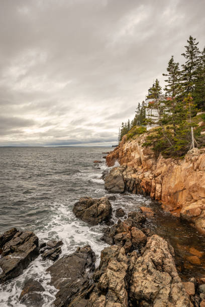 istock Bass Harbor Lighthouse on a Cloudy Day in Maine 1776672783