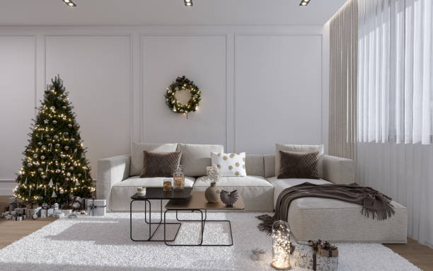 istock Christmas Tree in Living Room Interior 1776676766