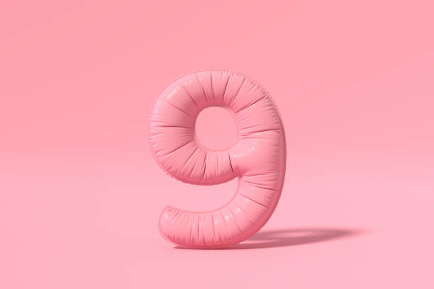 istock Number 9 balloon on pink background 1776680498