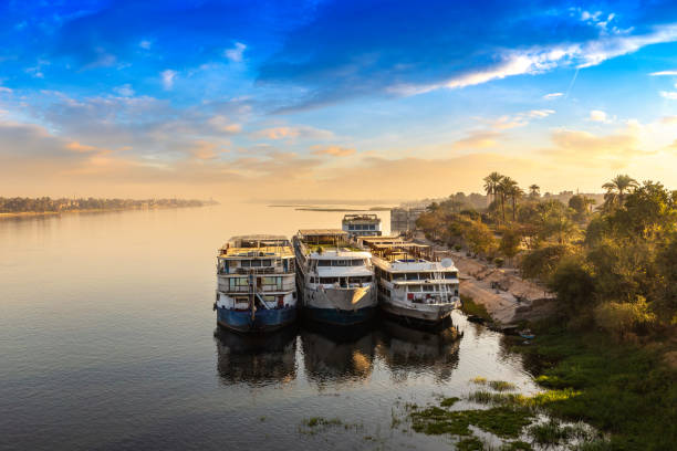 istock Boat on Nile at sunset 1776684419