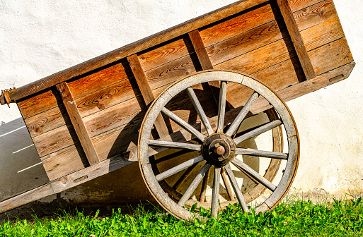 old wooden cart at a farm - photo