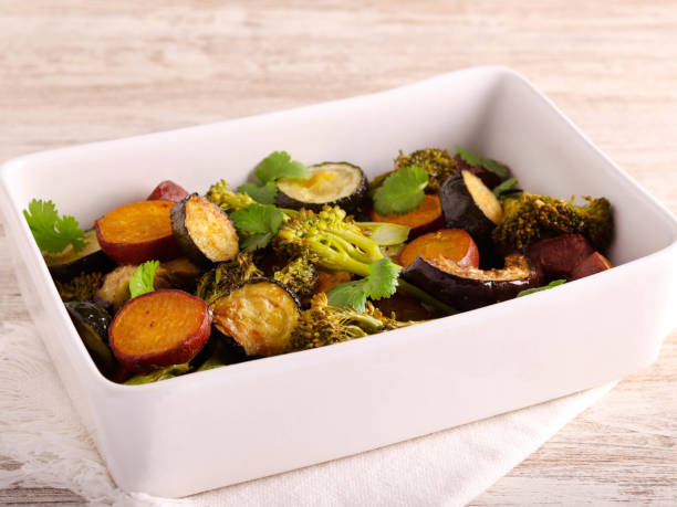istock Baked vegetables: zucchini, eggplant, broccoli and sweet potato 1776776888
