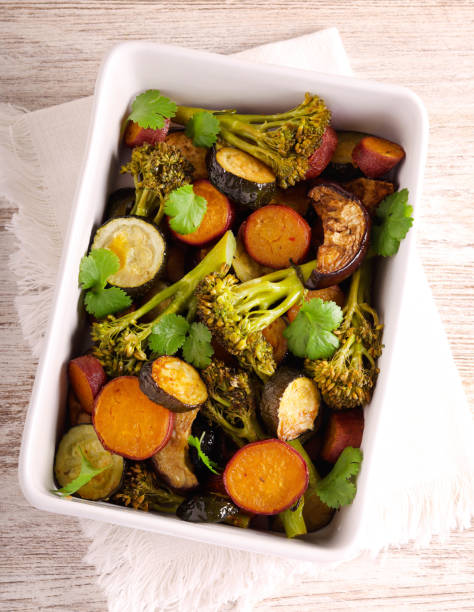 istock Baked vegetables: zucchini, eggplant, broccoli and sweet potato 1776777397
