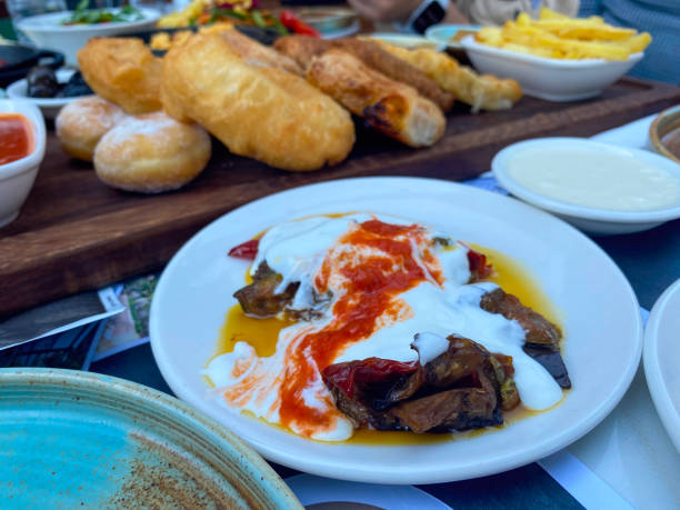 istock Turkish breakfast with pastries and sausage. 1776797604