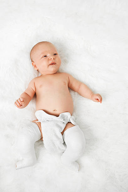 istock Newborn baby boy on fur blanket 177680883