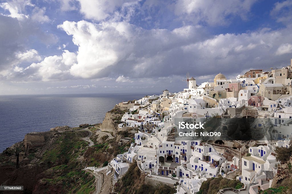 The Village of Oia - Santorini Santorini Greece- most popular destination Aegean Sea Stock Photo