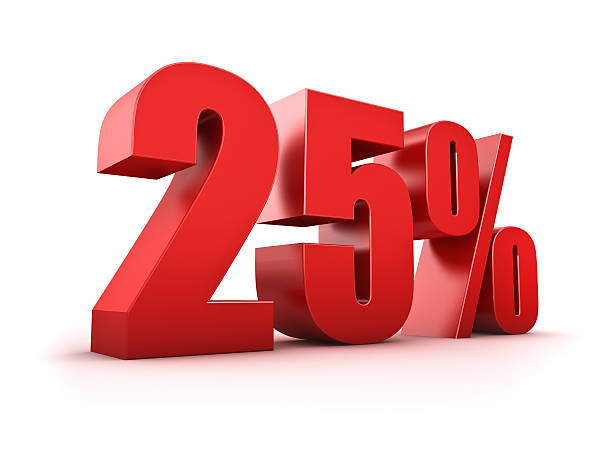 istock A large 3-D typed twenty five percent 177682820