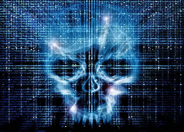 Photo of hacker attack background