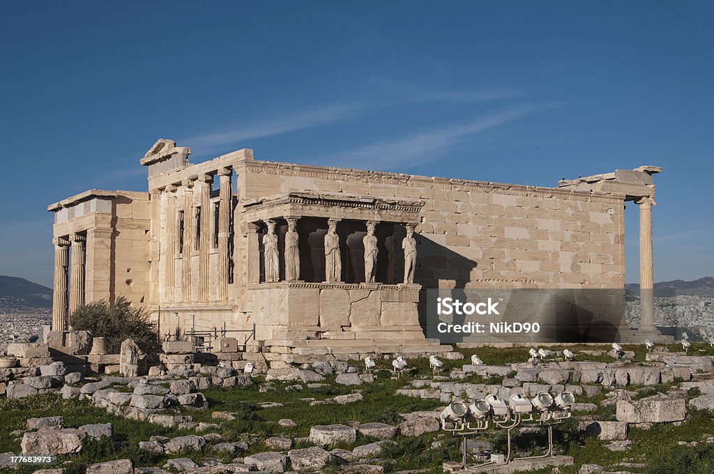 Templo Erechtheum da Acrópole - Royalty-free Acrópole - Atenas Foto de stock