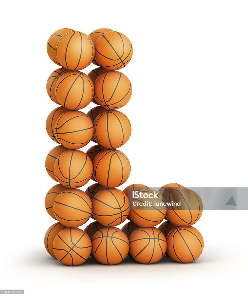 Lettre L Joueur de basketball - Photo de Ballon de basket libre de droits