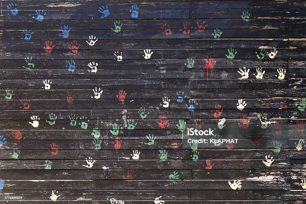 하위 handprints - 로열티 프리 담-경계 스톡 사진