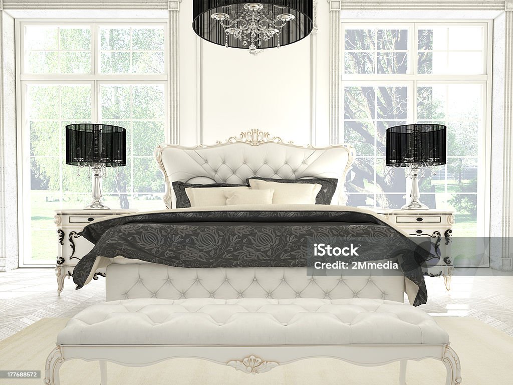 luxury bedroom luxury bedroom, 3d Bedroom Stock Photo