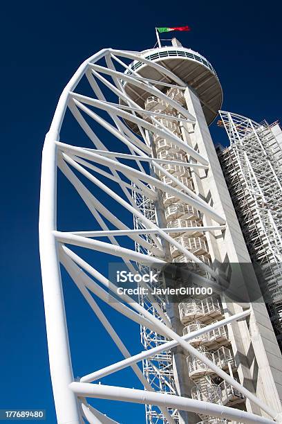 Vasco De Gama Lisbona Tower - Fotografie stock e altre immagini di Ambientazione esterna - Ambientazione esterna, Architettura, Capitali internazionali